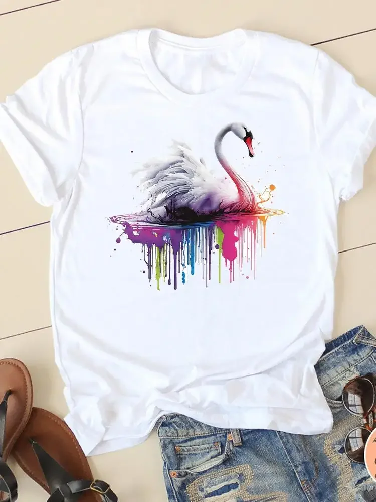 Casual Frauen Kleidung Dame Grafik T-shirt Libelle Süße Trend Nette Mode Druck Weibliches Hemd Kurzarm Harajuku streetwear