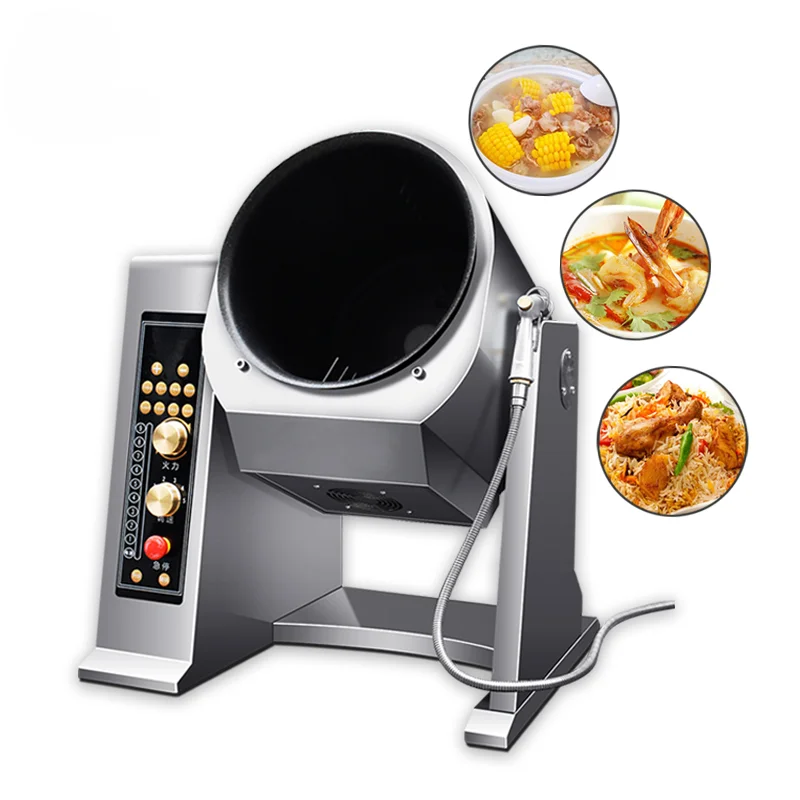 Chefmax Commercial 5kw Multifunction Intelligent Electric Non Stick Stir Fry Halwa Kitchen Robot Cooking Machine For Food 220V