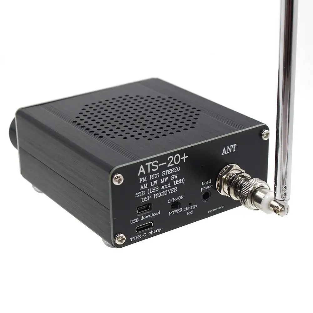 Latest New ATS-20+ Plus ATS20 V2 SI4732 Radio Receiver DSP SDR Receiver FM AM (MW and SW) and SSB (LSB and USB)