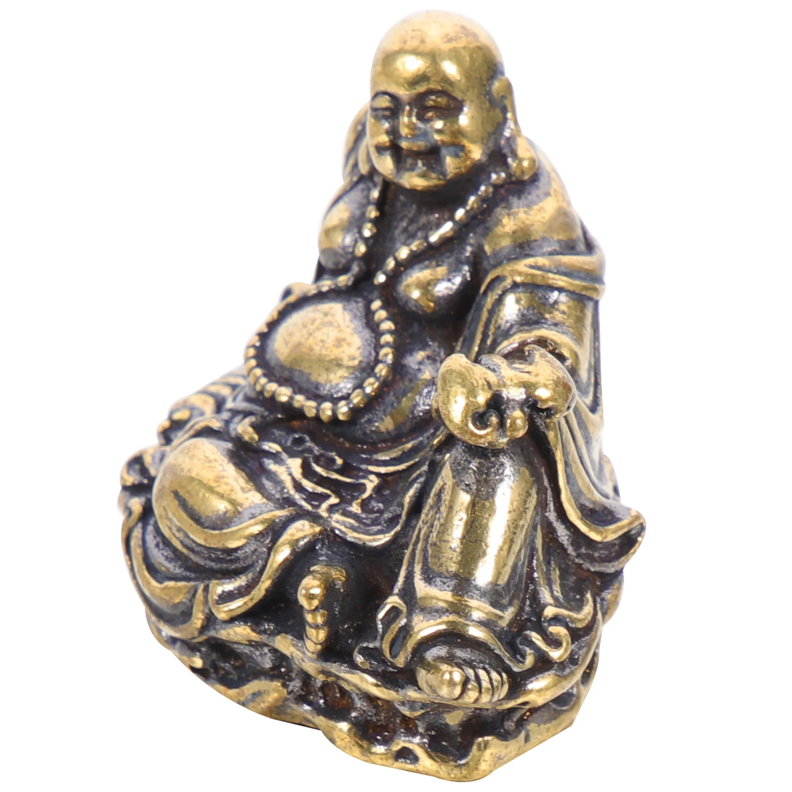 

Creative Buddha Statue Mini Craft Ornament Retro Vintage Home Decor Desktop Adornment Gift Stable Flat Bottom Design Sacrificial