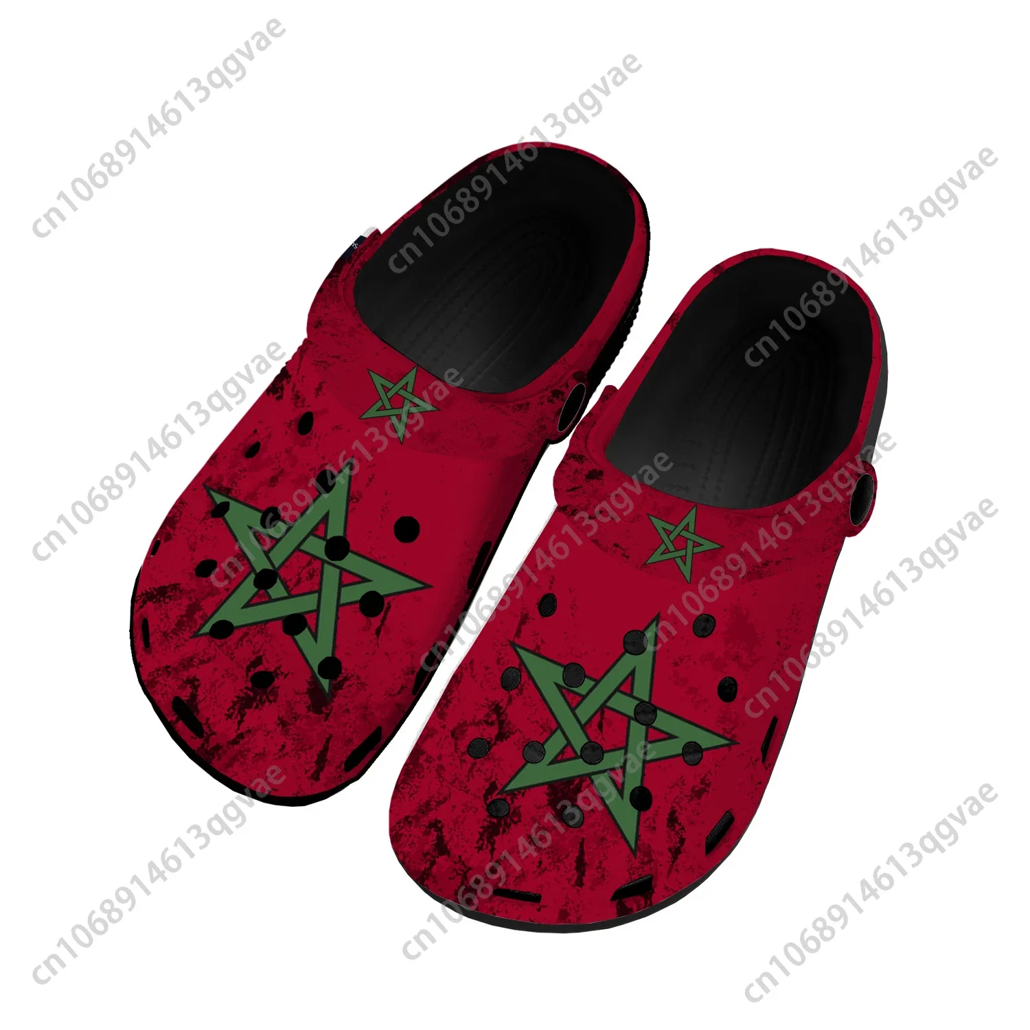 

Moroccan Flag Home Clogs Custom Water Shoes Mens Womens Teenager Morocco Shoe Garden Clog Breathable Beach Hole Slippers