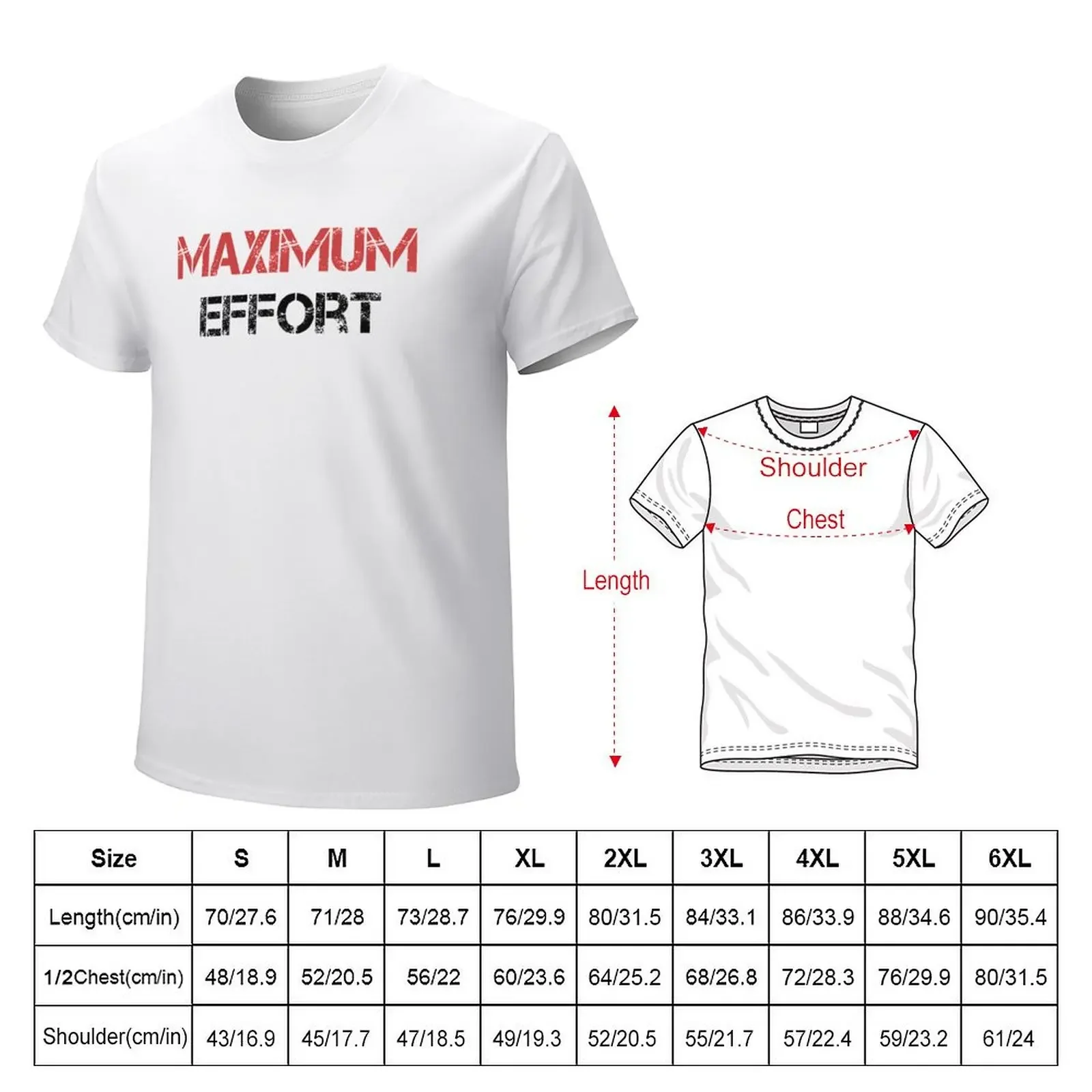 Maximum effort T-shirt vintage new edition mens clothing