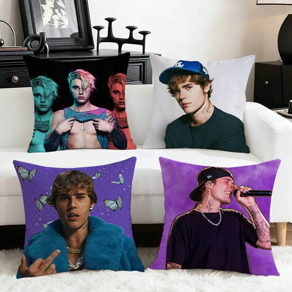 

2026 Singer J-Justin Biebers Various Sizes Square Pillow Case For Car Home Bedchamber Decor