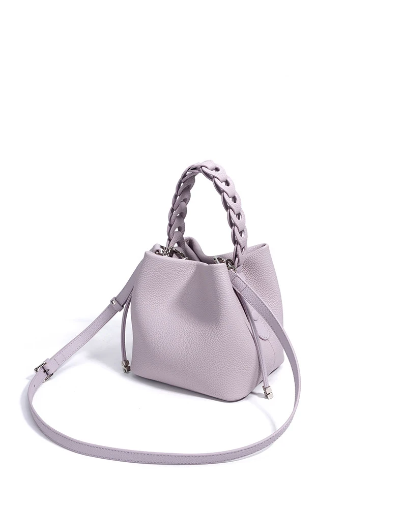 Damen Bucket Bag aus 100% Echtleder, Crossbody Schultertasche, Modische Designer-Shopper-Tasche, Trendige Marken-Handtasche – Detail 20