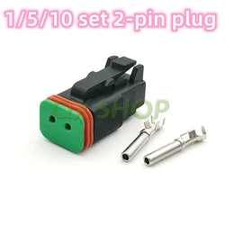 1/5/10 Set 2-Pin Deutsch DT06-2S plug For excavator car headlight、sensors、solenoid valve Waterproof Electrical plug connectors