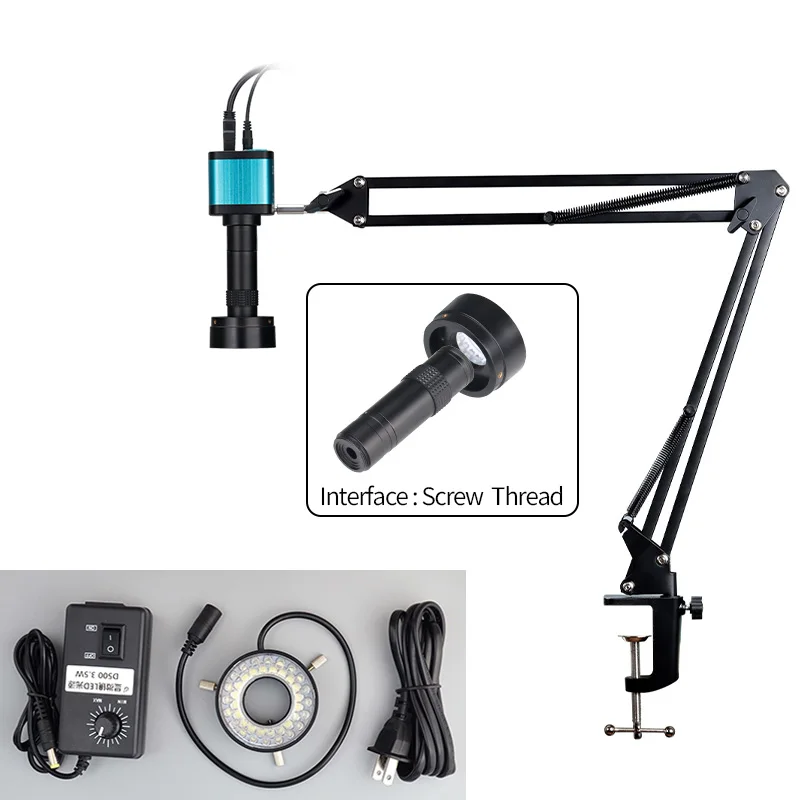 Imagem -03 - Anel Led Fonte de Luz para Microscópio Industrial Lâmpada Iluminador Temperatura de Cor 6500k Brilho Ajustável