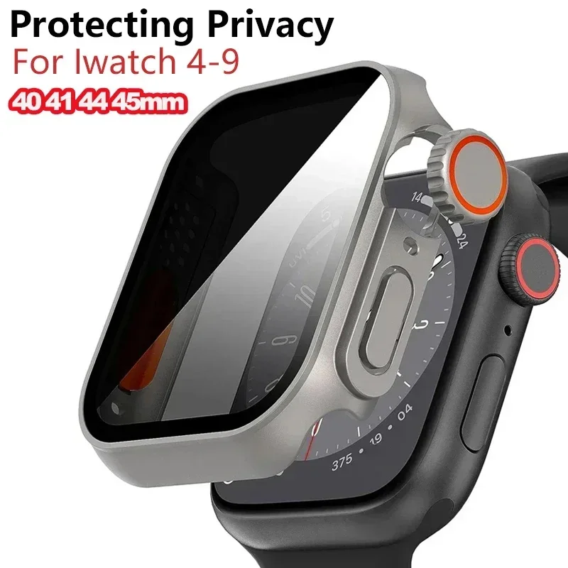 Pop For Apple Watch Apple Watch Series 8/7/6/5/4 SE 44mm 45mm 41mm 40mm Change To Ultra Privacy Tempered Glass Screen Protector