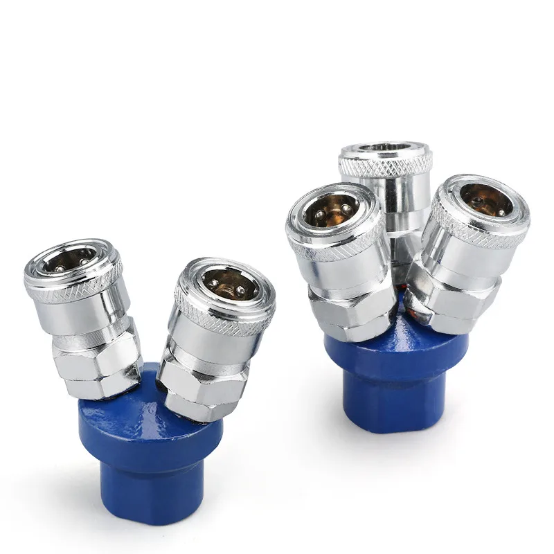 SMV SMY 2/3 Way Pneumatic fittings 1/4 BSPP Multi Air Pass Quick Coupling Adapter Connector