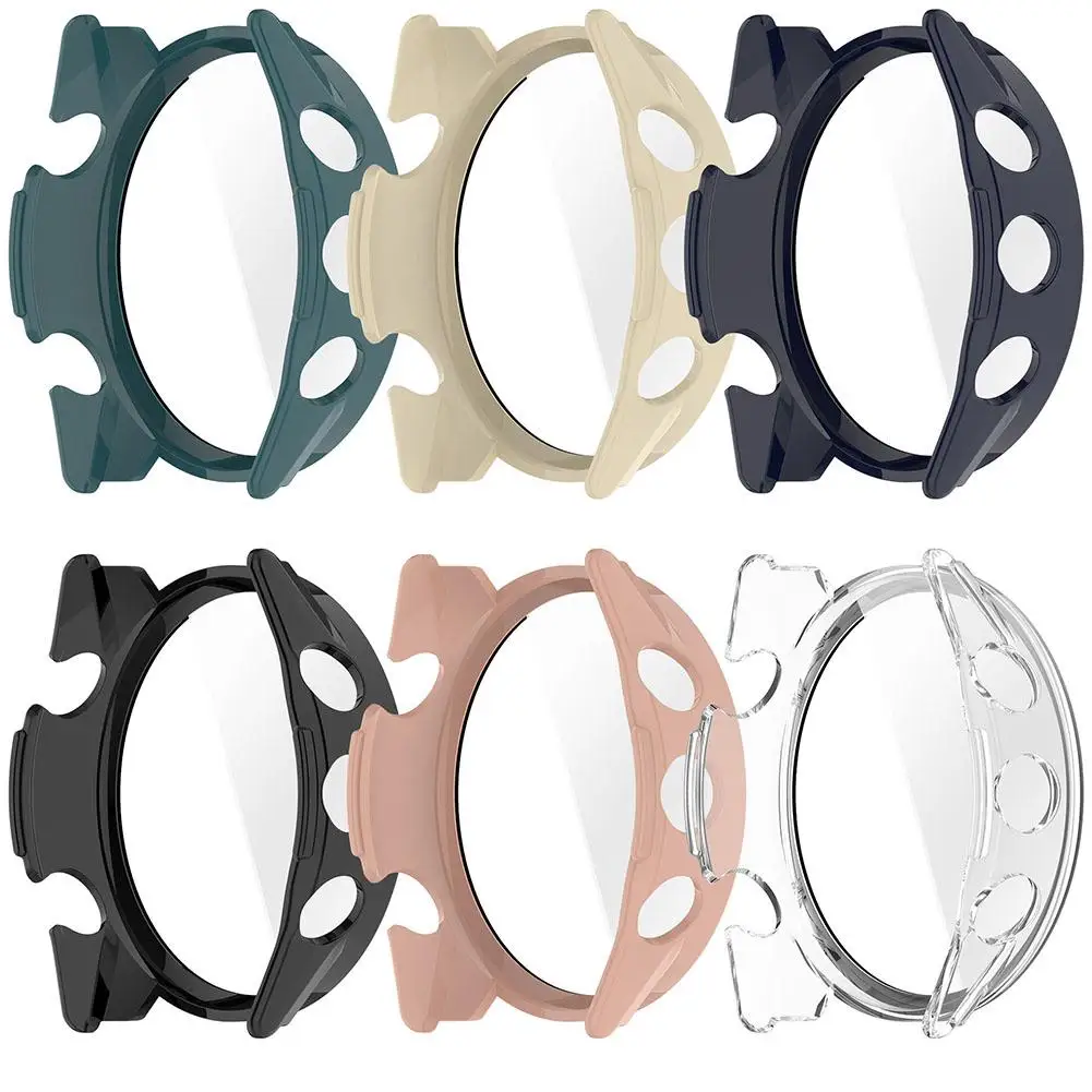 Folia z hartowanego szkła, etui ochronne do smartwatcha Garmin Forerunner 570 42mm/47mm, osłona ekranu, ramka ochronna Z7U2