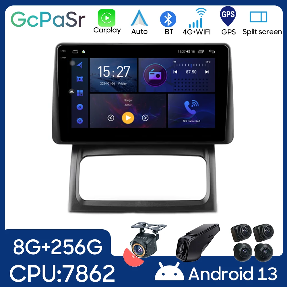 Car Android Radio For Renault Clio 2 BB CB 2001 - 2012 Auto Smart Multimedia Player GPS Navigation WIFI Carplay BT NO 2din DVD