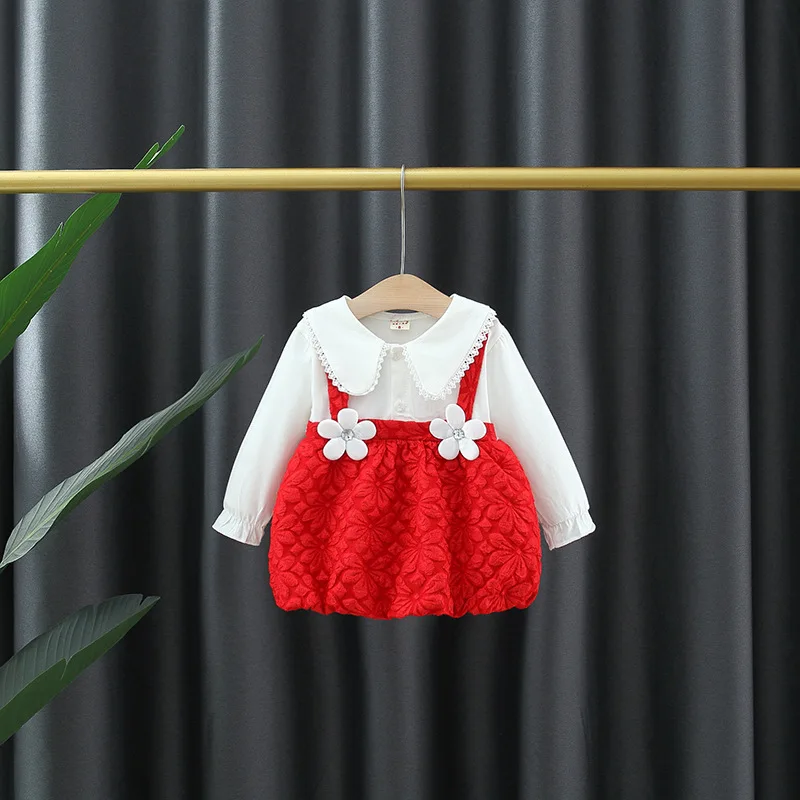 Dress For Girls Autumn Long Sleeve Baby Clothes Sweet Party Children Clothing Korean Style Infant Kids Outfits 0 To 3 Years