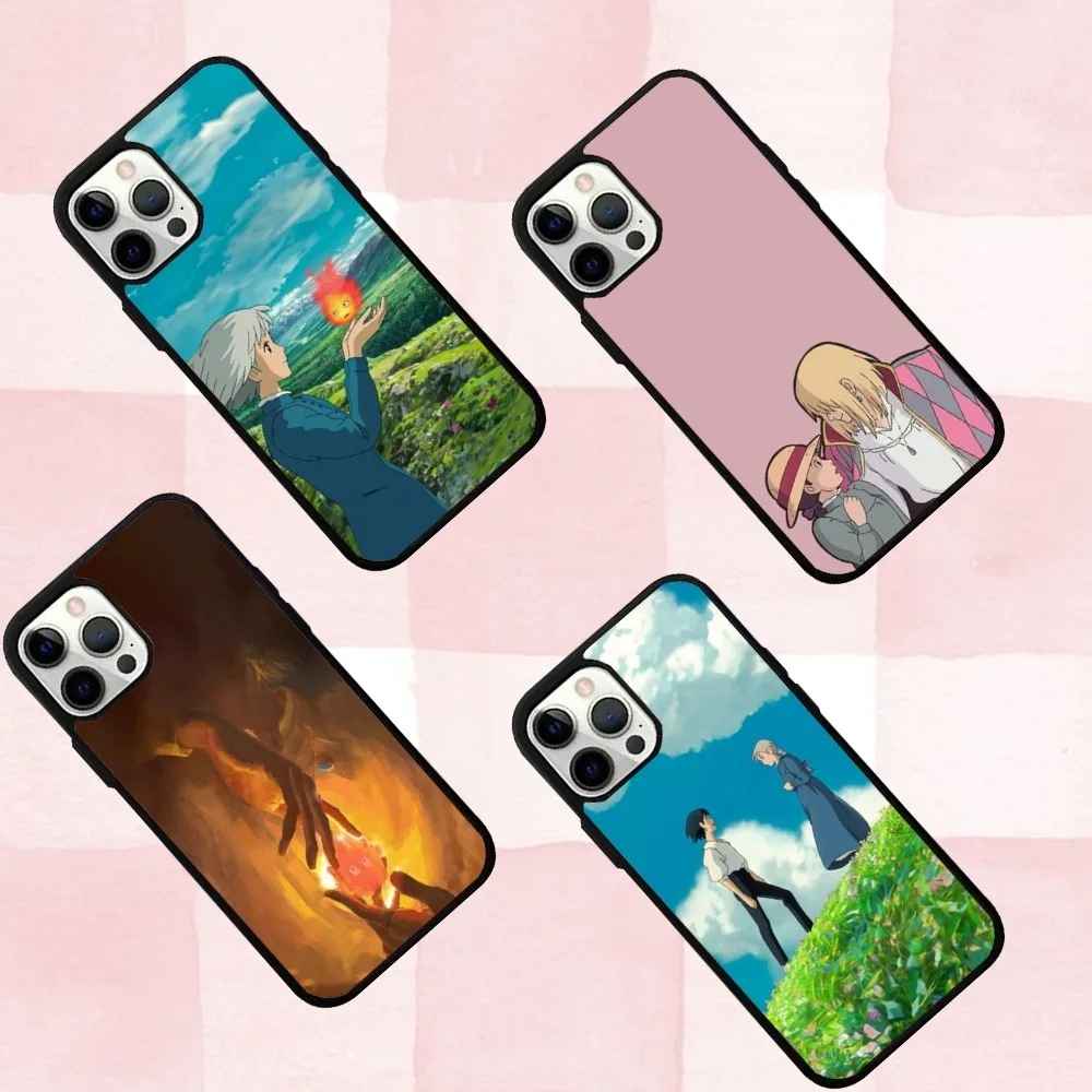 

H-Howls Moving C-Castles Phone Case For IPhone 16,15,Pro,Max,Case 14,Plus,13,12,11 Magesafe Magnetic Wireless Charge Cover