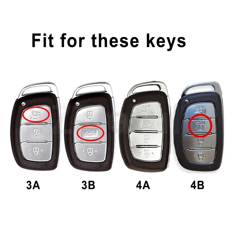 Transparent TPU Car Key Case Cover Shell Fob Holder for Hyundai Tucson Santa Fe Rena Sonata Elantra Creta Ix35 Ix45 I10 I30 I40