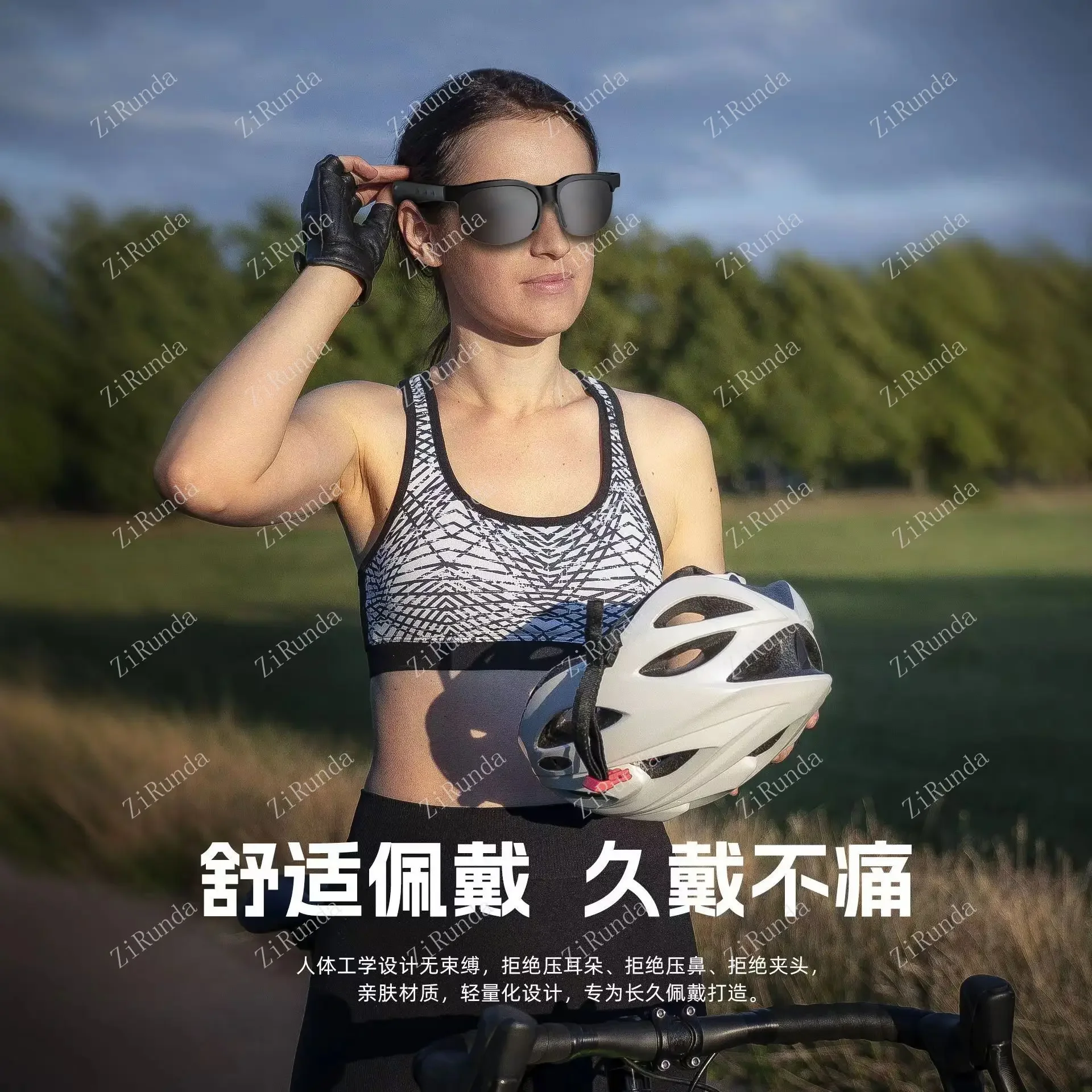Bluetooth Glasses, Earphones, All-in-one Multi-function Cycling Sunglasses With Polarized Sunglasses