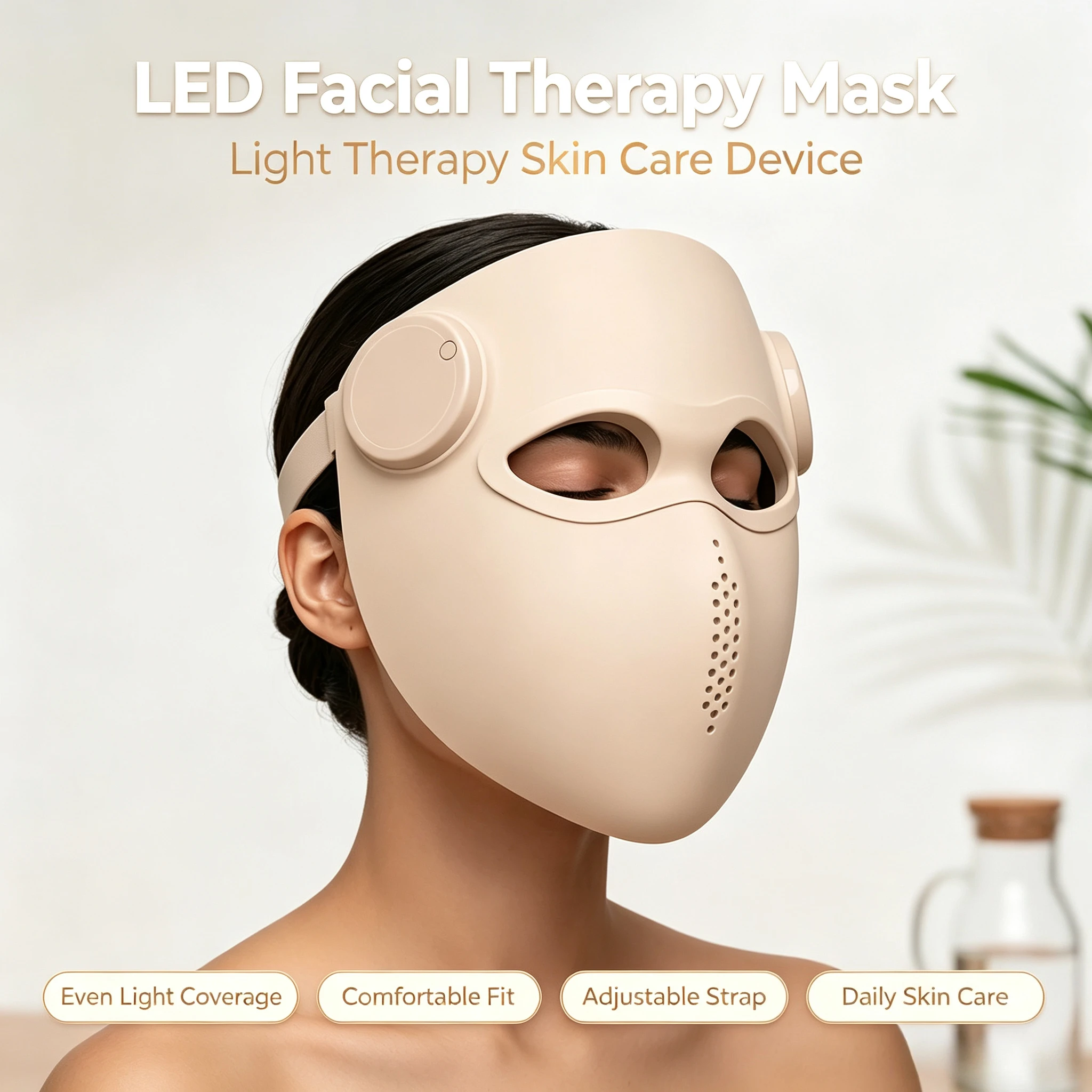 Face Mask Skincare - 전문가용 실리콘 LED 레드 라이트 테라피