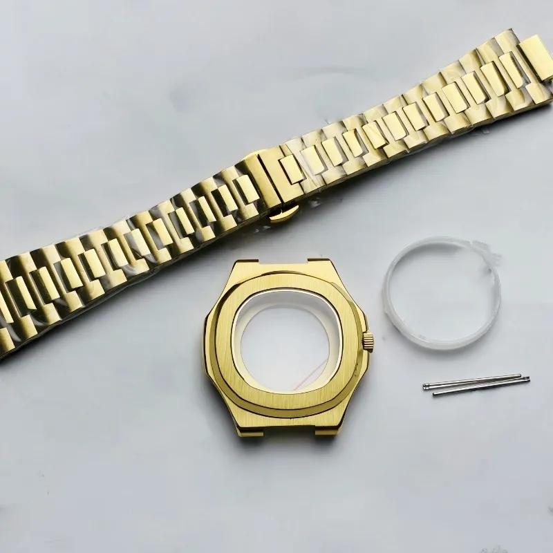 Case for NH35 Watch Accessories 41MM Nautilus Case Strap Full Set of Sapphire Glass for NH38 Movement