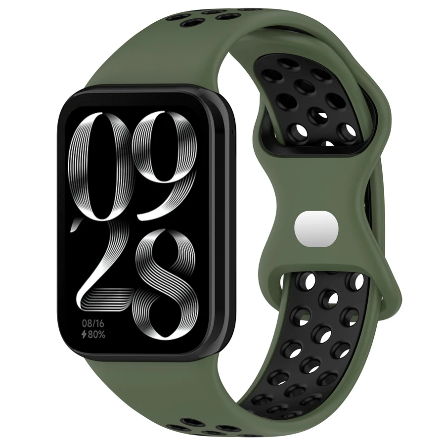 Ademend siliconen horlogebandje voor Redmi Watch 4 5 6 Sport, verwisselbare armband polsband voor Xiaomi Mi Band 8 Pro/9 Pro/10 Pro bandje