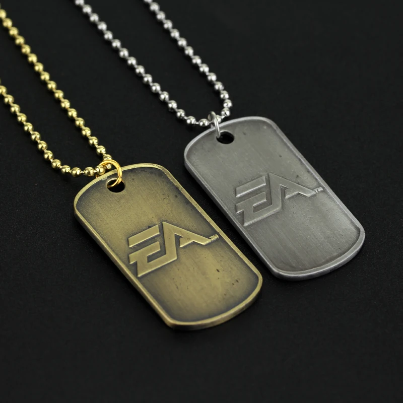 BF4 Battlefield 4 Necklaces Fashion Dog Tag Badges Military Card Pendants Antique Bronze Jewelry For Men