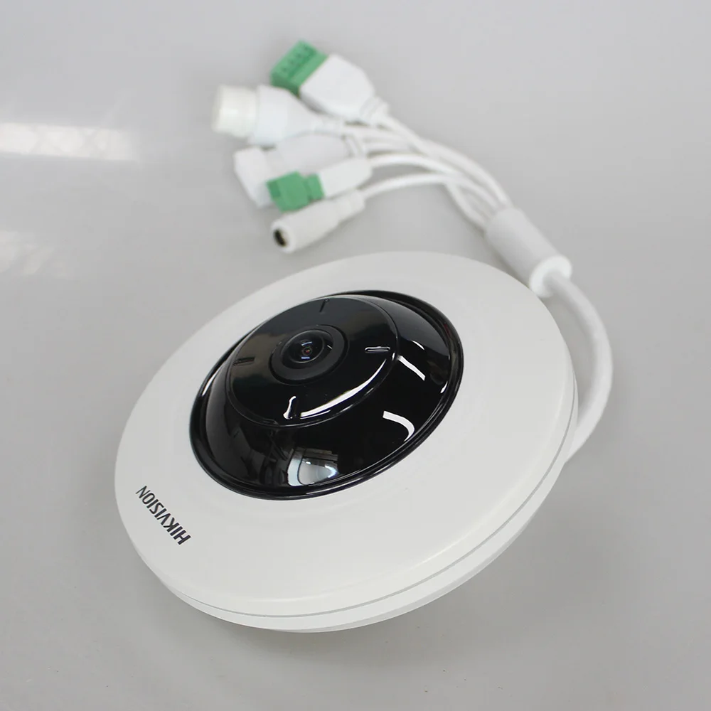 Original Hikvision 5MP Fixed 180° Fisheye Network Camera  DS-2CD2955G0-ISU 1.05mm MICphone POE IP camera