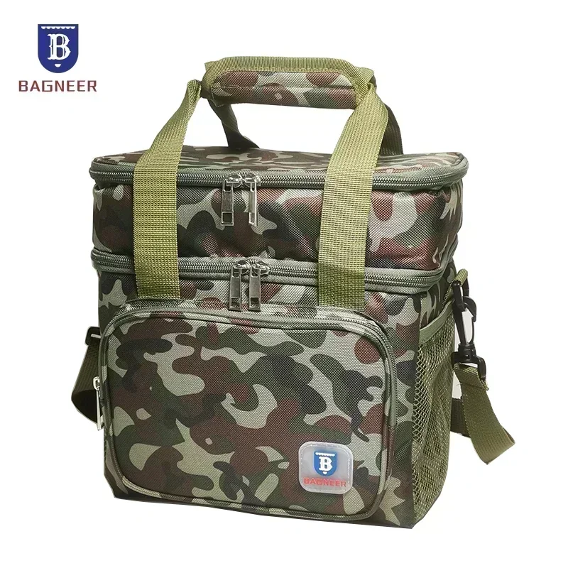 Portable Thermal Lunch Bag Picnic Food Cooler Bags Insulated Case Durable Waterproof Office Lunchbag Shoulder Strap Cooling Box