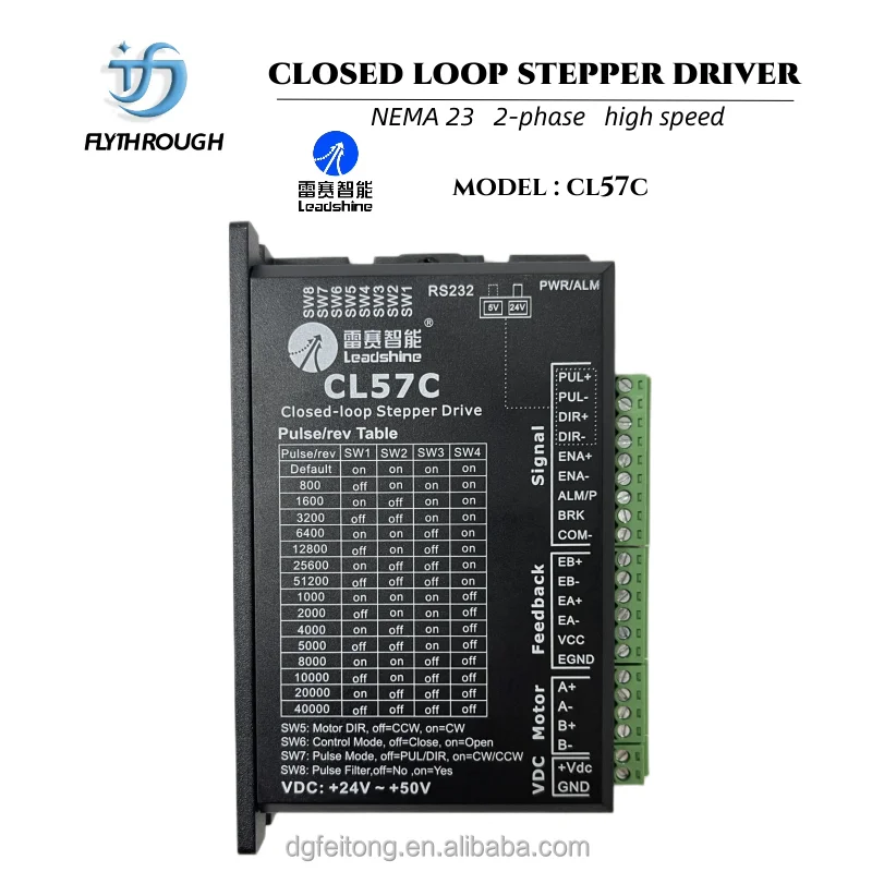 Hot Sale Original Leadshine Nema 23 Closed Loop Stepper Motor and Driver or CL57C Easy Servo Motor Drivers