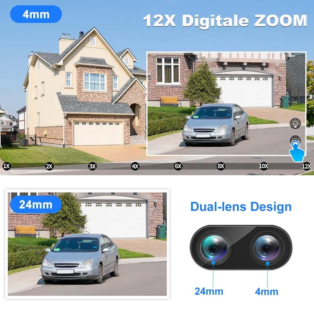 2K 4MP IP Camera 12X Zoom WIFI Dual Lens Outdoor PTZ Security Protection CCTV Video Surveillance Auto Tracking Yoosee