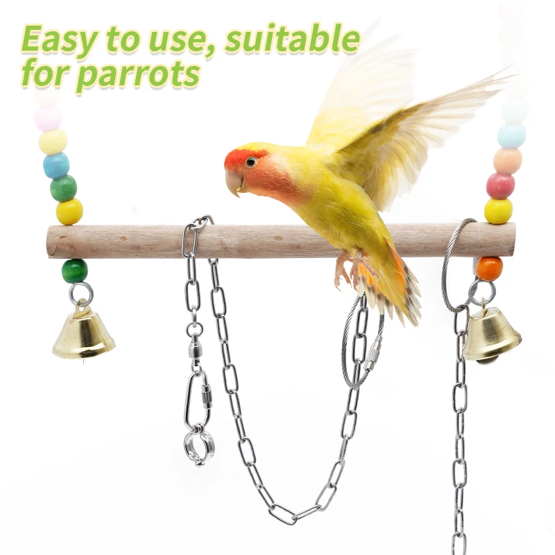 Parrot Leg Ring Stainless Steel Bird Ankle Foot Chain Ring Anti Bite Wire Rope Outdoor Flying Training Accessories Pigeon Supply