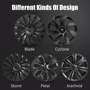 Tesla model y için 4 parça, tam bıçaklı kapak tekerleğine 2020-2024 araç kapsamı, 19 inç jant kapakları-aksesuarlar, arabanın değiştirilmesi Tekerlekli araba için en iyi 10 satış kapağı - №4