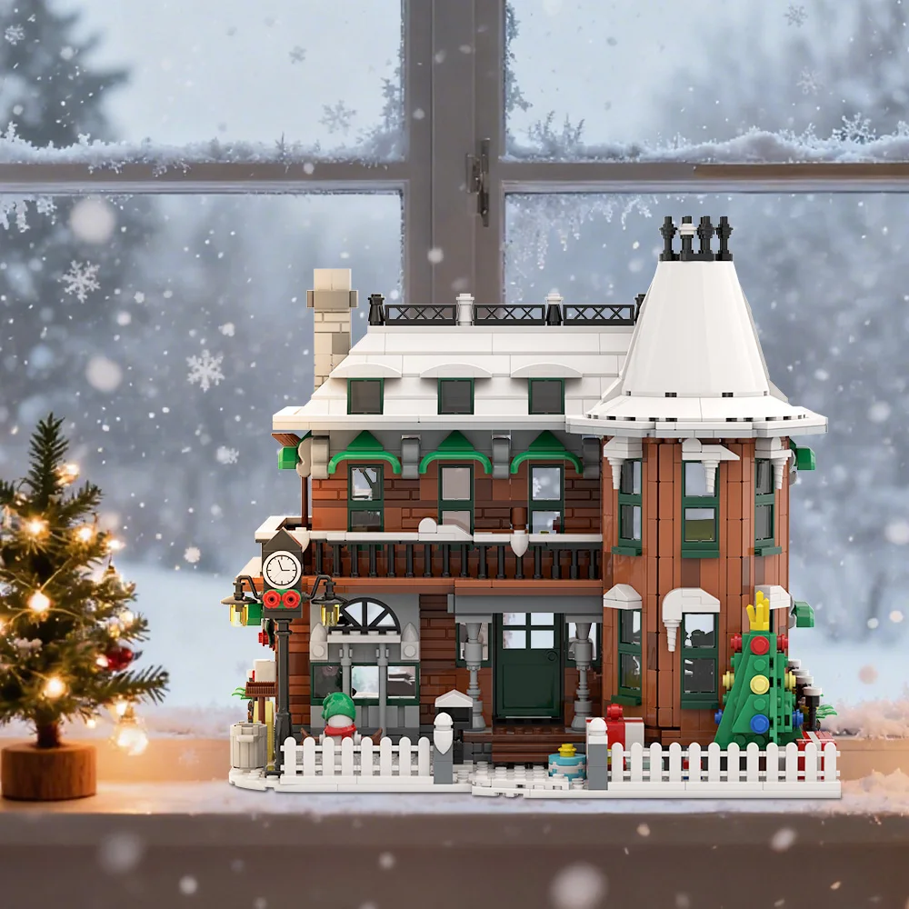 Gobricks MOC È una meravigliosa vita Case Building Block Modello Negozio di Natale Architettura Mattoni creativi Assemblaggio Giocattoli Regali