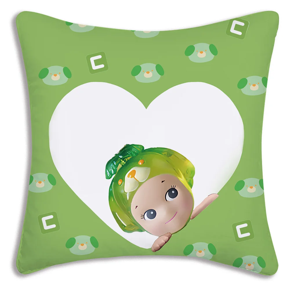 Cute Doll Cartoon Sonnys Angels Pillow Covers Cartoon Sofa Decorative Home Double-sided Printing Short Plush Cute Cushion Cover