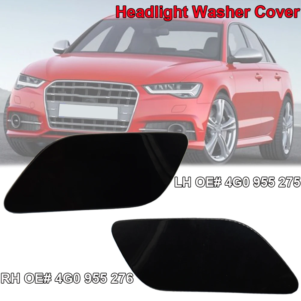 Car Front Bumper Headlight Headlamp Washer Spray Nozzle Cap Cover Left+Right Side For Audi A6 C7 2012 2013 2014 2015 2016 2017