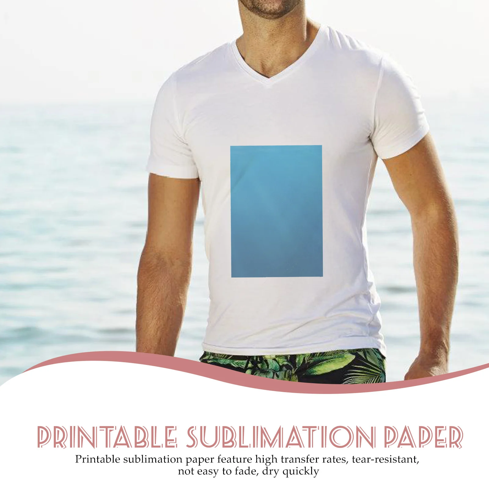 100Pcs Heat Transfer Papers Sublimation Paper for Clothing Ceramic Items Printable Transfer Paper Bulk Quick Dry Tear Resistant