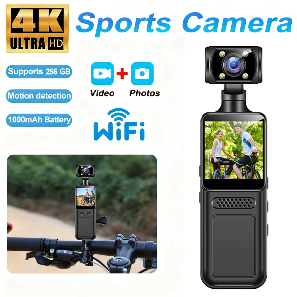 Nueva Mini cámara Ultra HD 4K WiFi grabadora de vídeo Digital portátil cámara corporal de policía visión nocturna infrarroja deportes DV pequeña videocámara