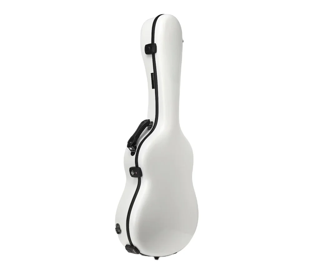 White Fiberglass Carbon Fiber Hard Shell Guitar Case Customizable Musical Instrument Protective Carry Storage Box For Guitar