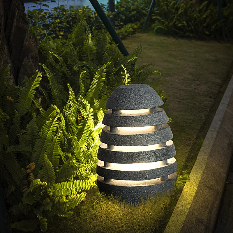 Outdoor Japanese-style Chanyuan simulation egg lamp garden villa garden lamp outdoor waterproof landscape simple lawn