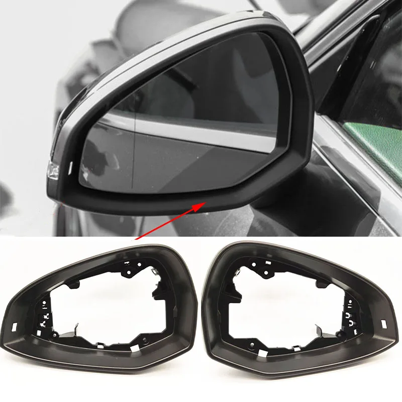 Cadre de boîtier de rétroviseur latéral extérieur de voiture pour Audi A4 B9 A5, verre brillant Surround, support de cadre de rétroviseur, accessoires