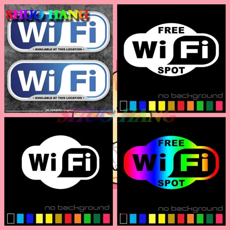 Wifi Available Sticker Decal Free WiFi Spot Sticker  Window Business Office Door Store Vinyl Internet