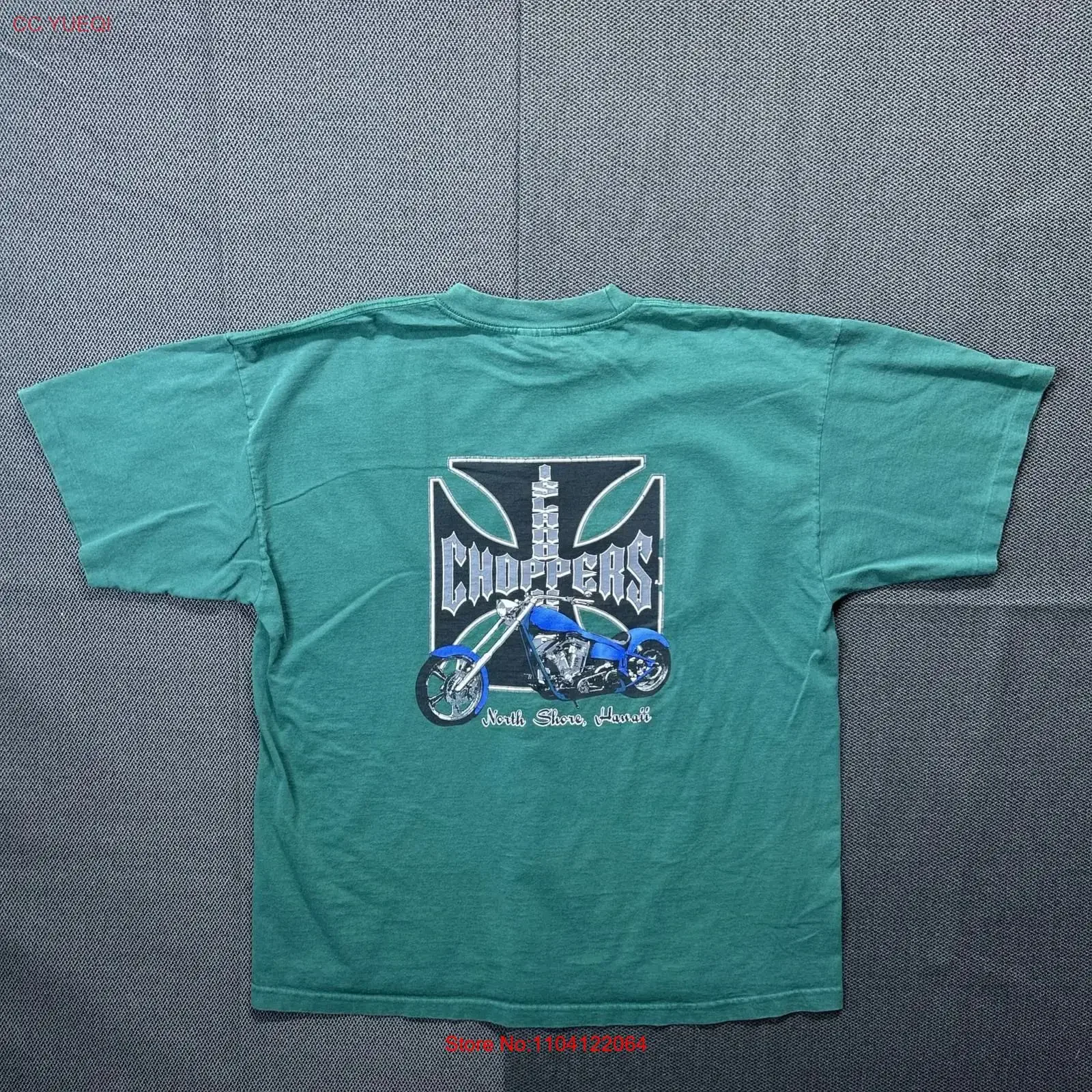 Vintage Hawaii Island Choppers Mens Single Stitched T Shirt Size XXL USA Made vintage Washed Versatile Unisex Stylish