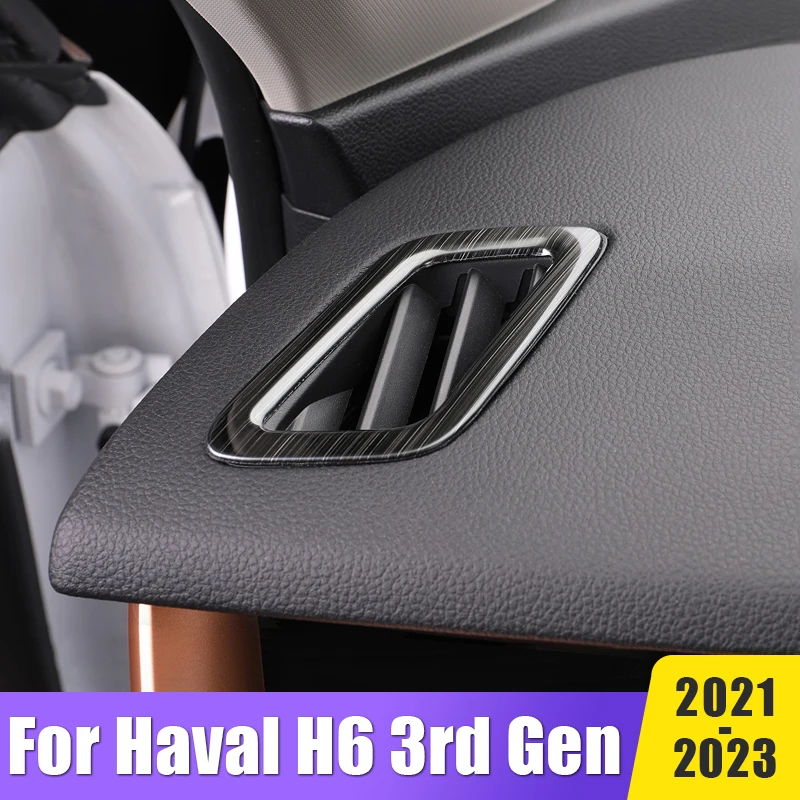 Car Accessories  For Haval H6 3rd Gen 2021 2022 2023 GT DHT-PHEV Console Center Air Conditioner Vent Outlet Frame Trim Stiker