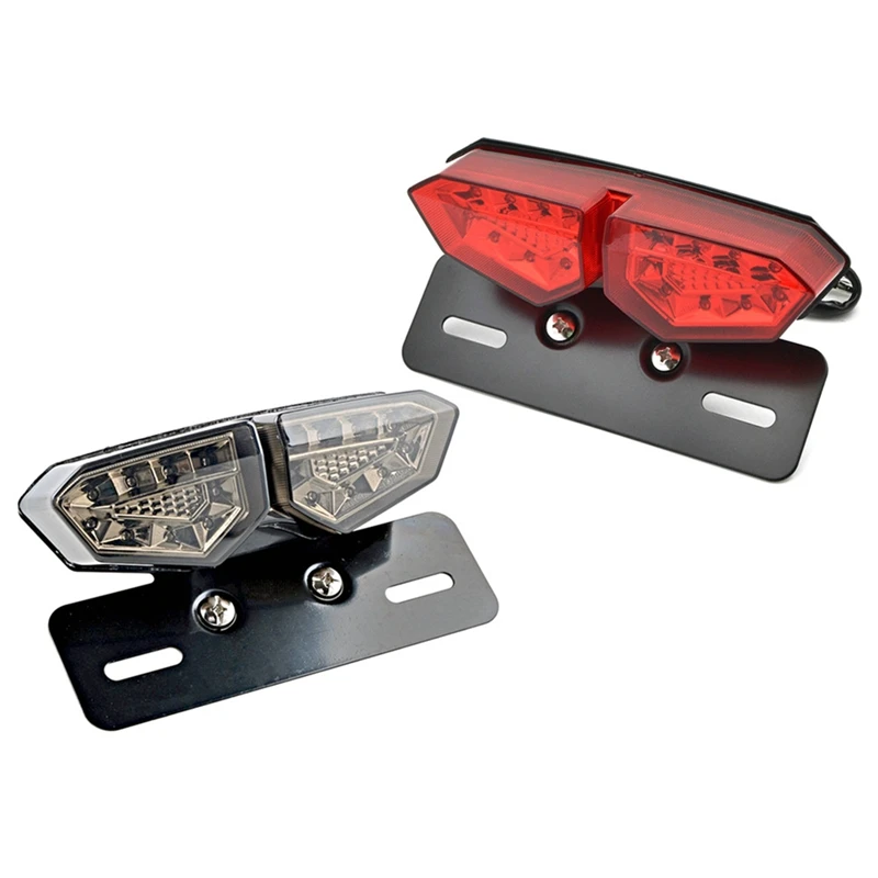 New Tail Light For Motorcycle All Terrain Beach Bike 12V LED Big Butterfly Licence Brake Light Lenses