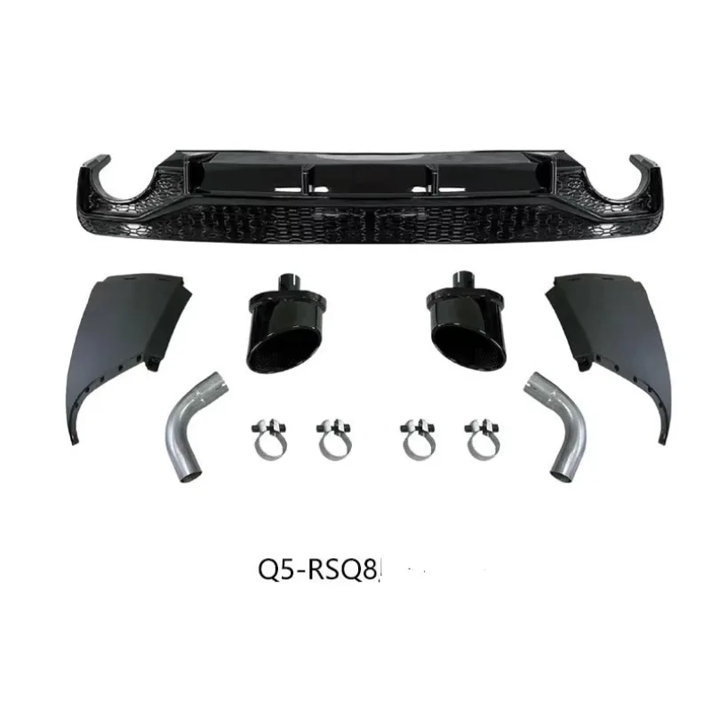 

for Q5 2020-2025 Q5 Modified RSQ8 RSQ5 Front Bumper Grille Kit Q5 Rear Diffuser with Exhaust Pipe RSQ5 Style Body Kit