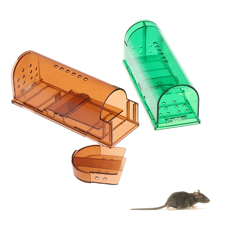 

1PC Smart Self-locking Mousetrap Safe Firm Transparent Household Mouse Catcher Control Cage Mice Rodent Catcher Rat Trap