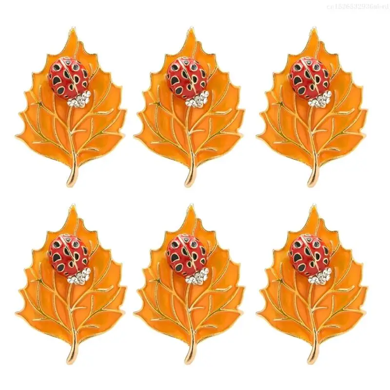 

Leaf Napkin Rings Serviette Buckles Adornment for Dining Table Decoration Wedding Christmas Festival Dinner Decors F0T4