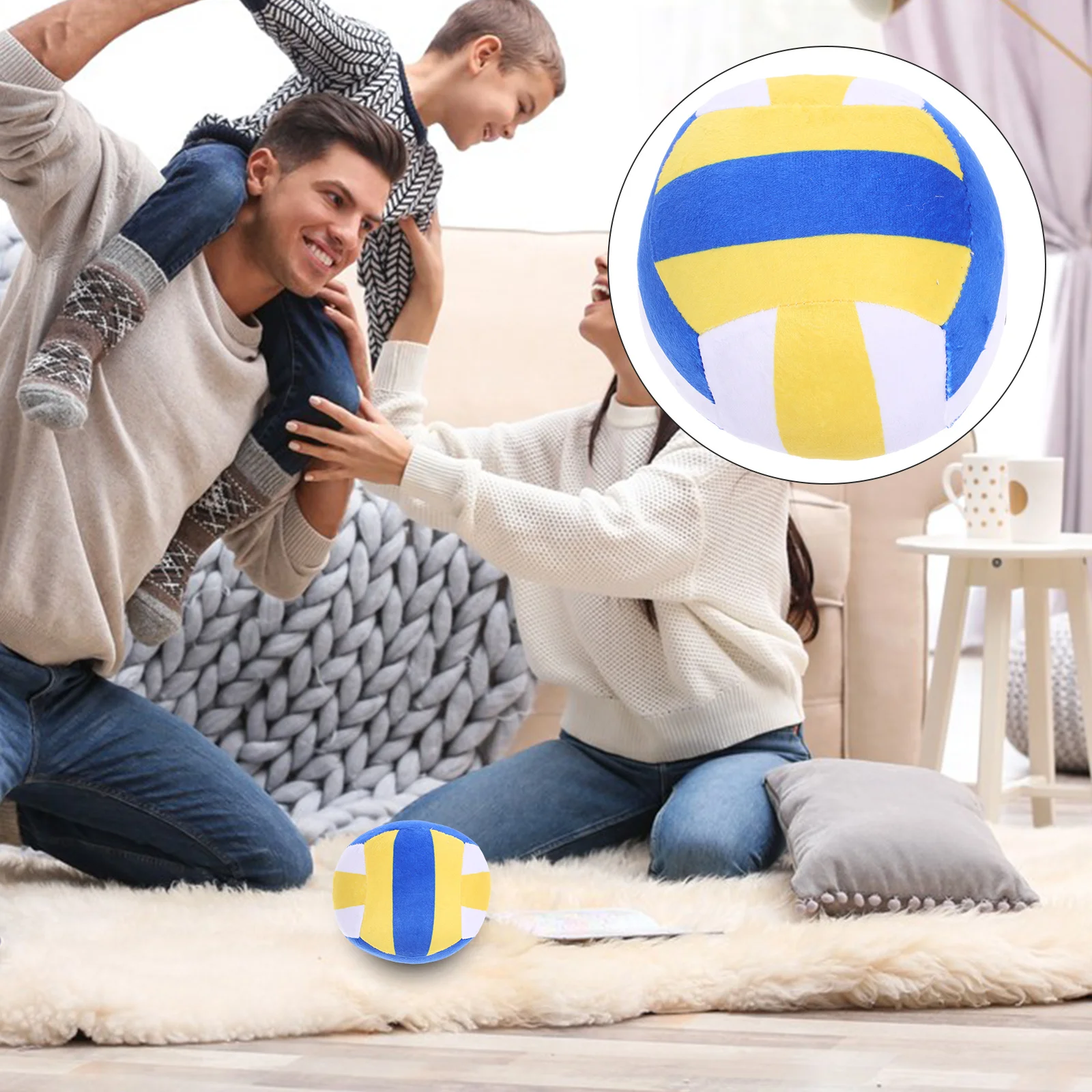 Pelota deportiva, voleibol esponjoso, juguete de peluche, adorno para niñas, tela rellena, niño