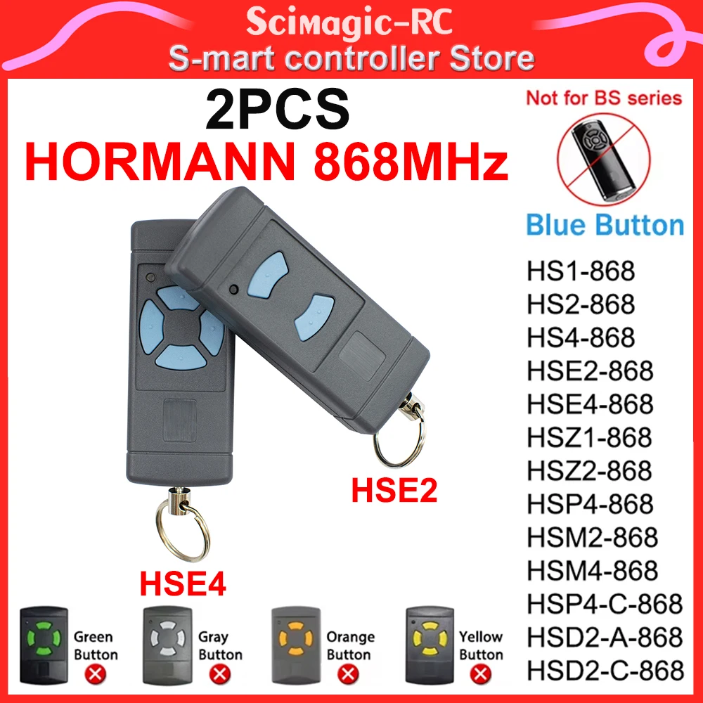 2 teile/paket HORMANN HSE2 HSE4 868,35 MHz Garagentor/Tor Fernbedienung 868 MHz Blaue Taste Klon Opener hand Sender