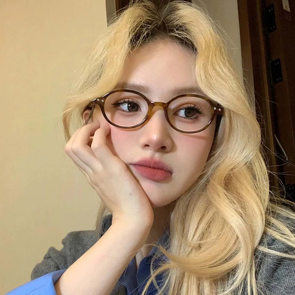

Alloy Elderly Reading Glasses Retro PC Unisex Presbyopic Glasses Lightweight Waterproof Tortie Elliptical Frame Eyewear