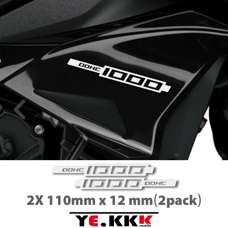 

For YAMAHA MT 10 1000 DOHC Decals Stickers Customized Sticker Reflective Color MATT BLACK X2 110MM * 12MM