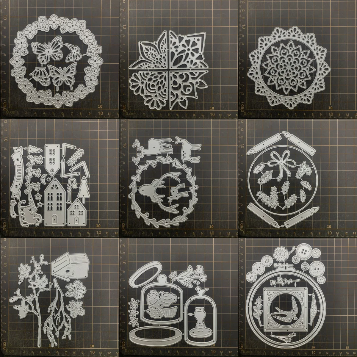 

9 kinds Butterfly Frame House Metal Cutting Dies Stencils For DIY Scrapbooking Decorative Embossing Handcraft Die CutsTemplate
