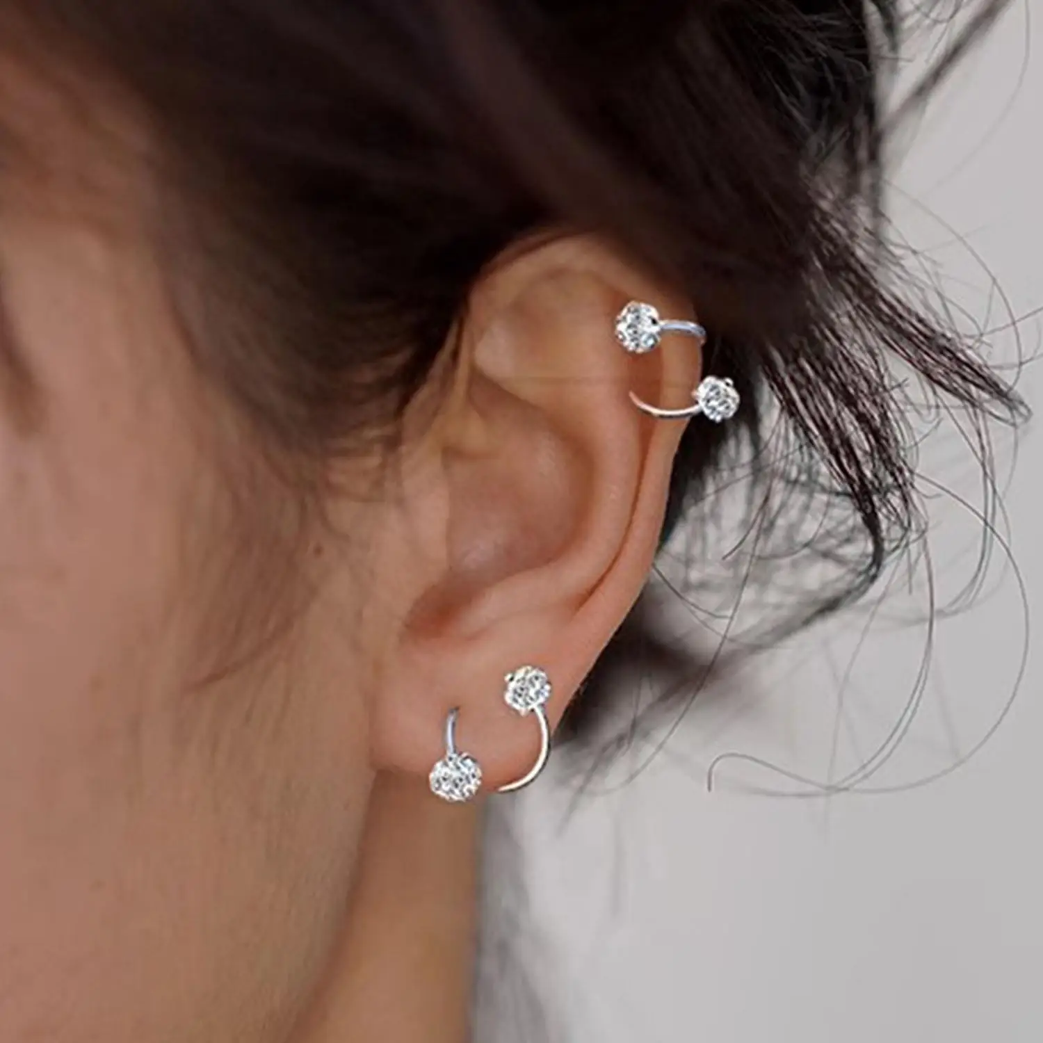 4/6mm spiralne Twist pierścionki na pępek chrząstka ucha Helix przekłuwanie tragus kolczyk w nosie wargi Piercing ze stali nierdzewnej biżuteria do ciała