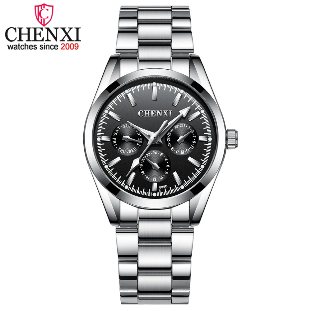 

CHENXI Women Dress Top Luxury Brand Watch Stainless Steel Women's Analog Quartz Wrist Watch Fashion Woman Waterproof Clock